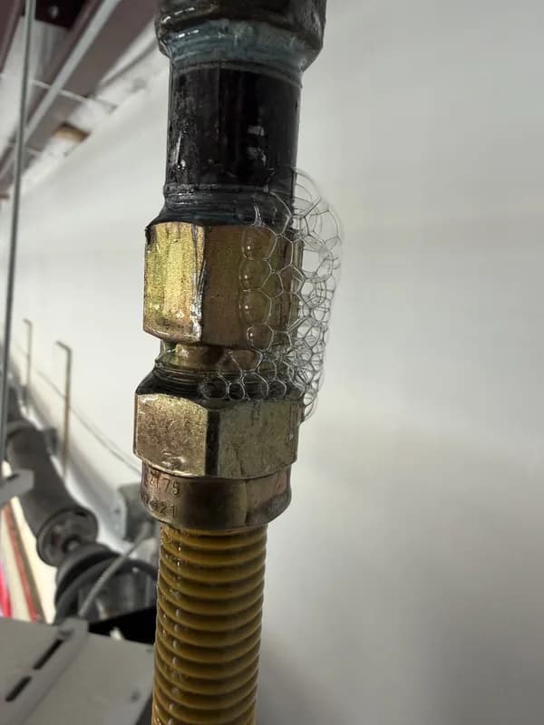 Gas leak detected