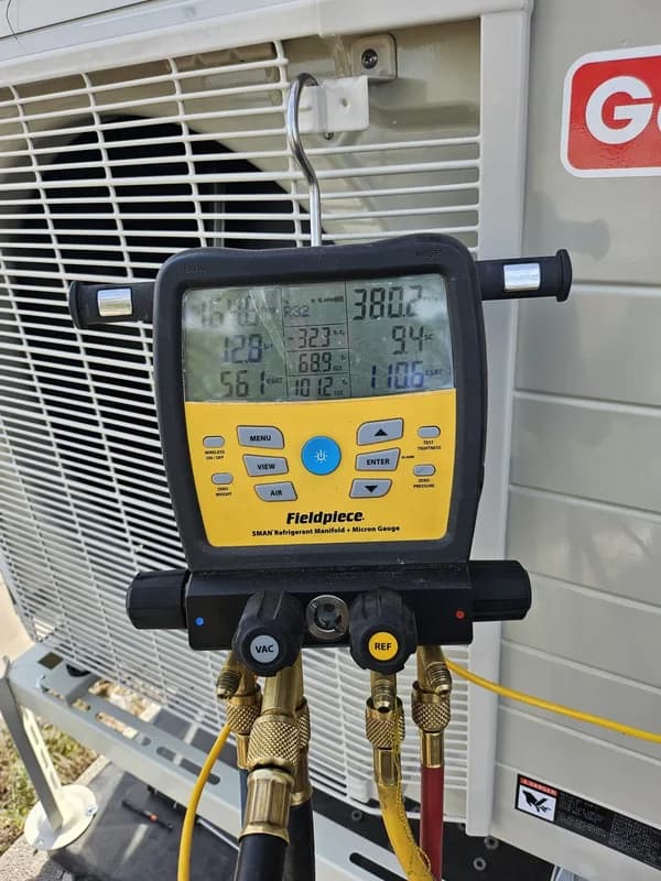 Gauges connected to system