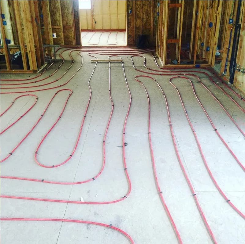 Heated floors installation